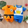 2pcs Newborn Clothing Handsome Anime Party Cotton Comfortable Soft Boys And Girls 0-18 Summer Short Sleeved Baby Jumpsuit