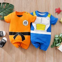 2pcs Newborn Clothing Handsome Anime Party Cotton Comfortable Soft Boys And Girls 0-18 Summer Short Sleeved Baby Jumpsuit