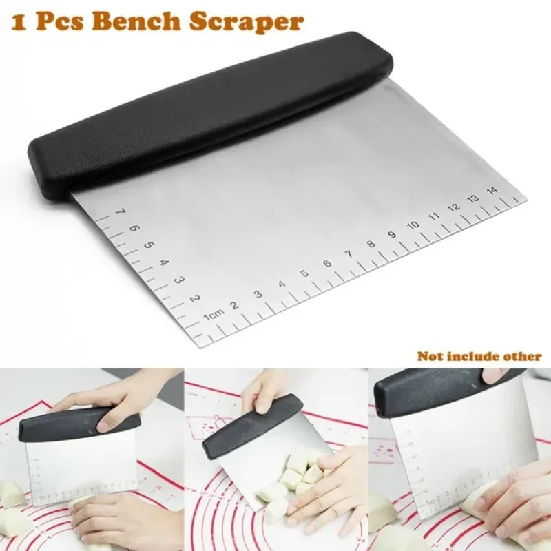 Dough Scraper Dough Cutter 1 Pc 6.5 inch multifunctional stainless steel flour cutter scale flour dough cutter scraper