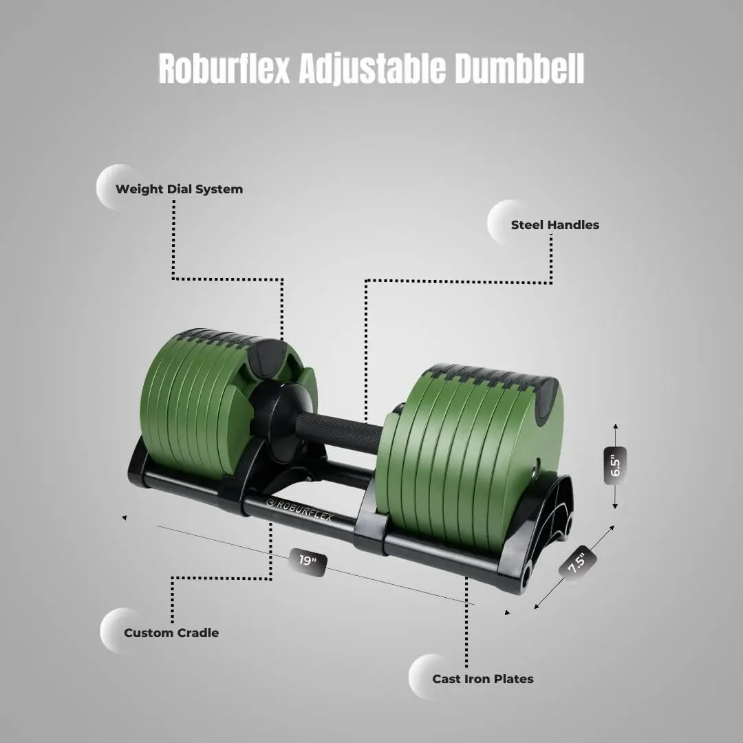 adjustable dumbbell by for Workout Strength Training Fitness Home Gym-(Single)