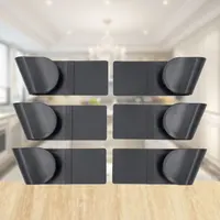 6pcs/Set Pot Lid Holder Wall-Mounted Hanging Holder for Pan Pot Cover Rack Plastic Kitchen Storage Rack Kitchen Organizer 1