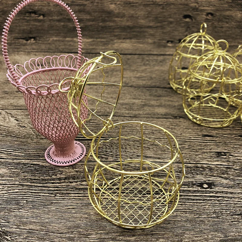 

Mini metal gold vintage retro bird cage candy boxes baby shower favor gift box