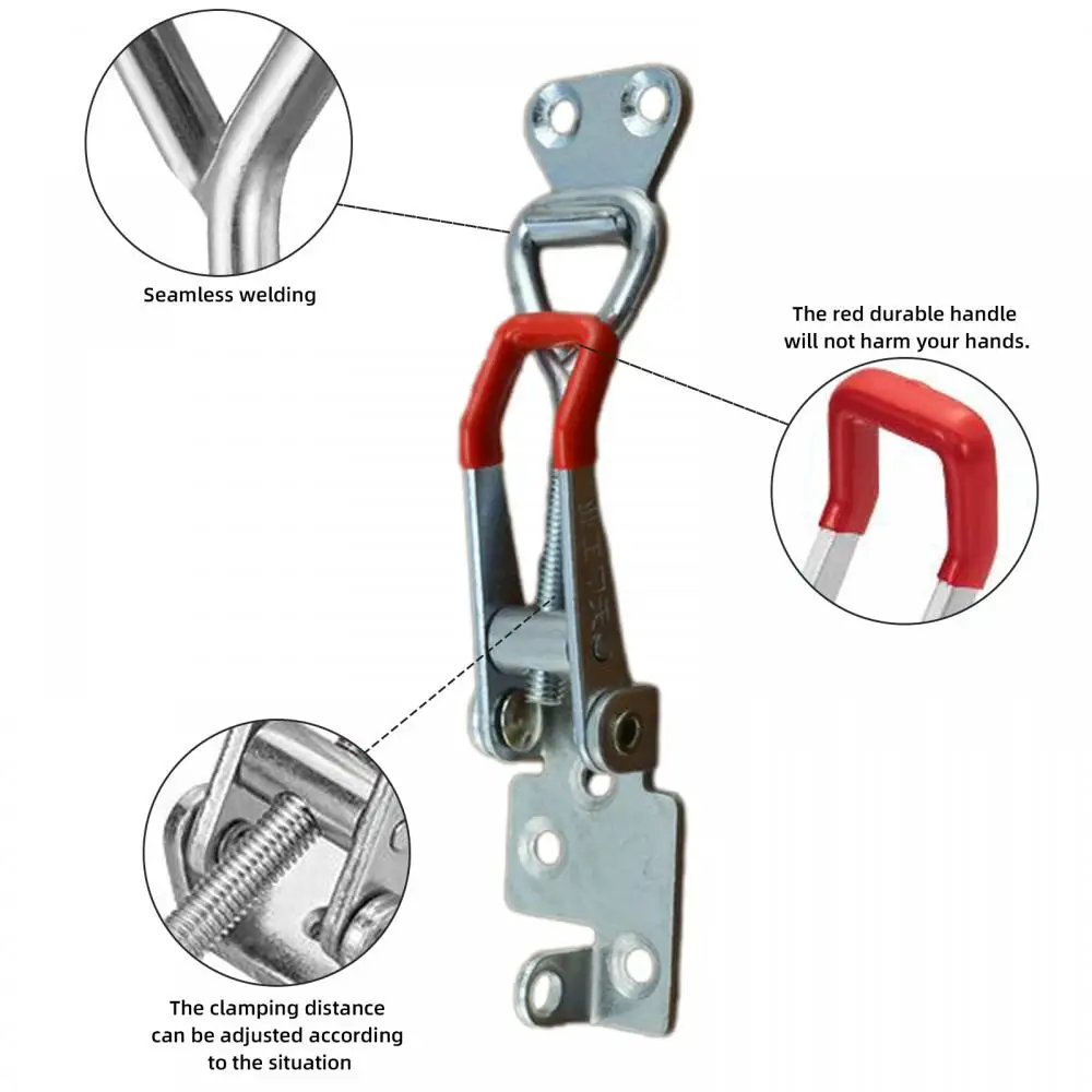 Description Picture 3 of item1pcs Toggle Latch Catch Toggle Clamp Adjustable Cabinet Boxes Lever Handle Lock Hasp For Home Sliding Door Furniture Hardware