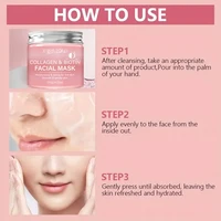 Masque exfoliant au collagène, masque enveloppant au collagène à la biotine Jour et nuit, hydratation profonde, crème masque de soin nocturne. 5