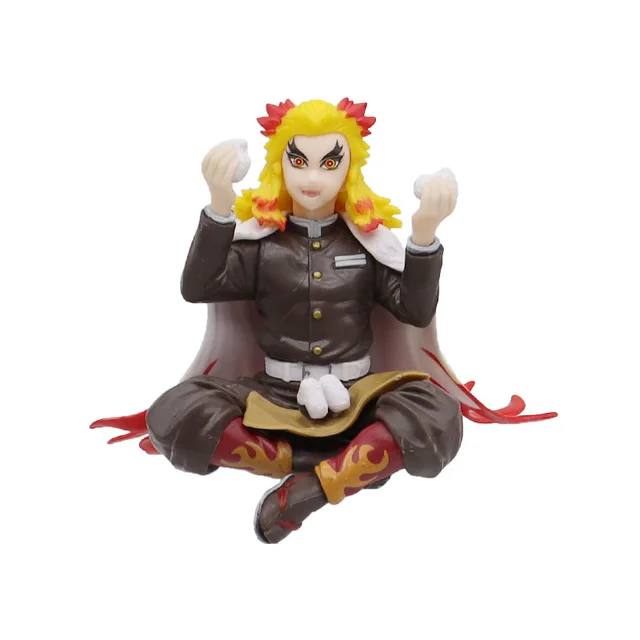 zenitsu eating rice ball  NINJAMO Zenitsu Agatsuma Rice Ball PVC Figure  Anime Demon Figure Anime Toy Statue Sitting Pose