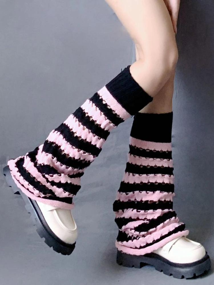  kaixinbukaixin Conjunto de calcetines altos a rayas coloridas  para mujer, calentadores de brazo de punto sobre la rodilla, calentadores  de piernas, naranja y negro : Ropa, Zapatos y Joyería