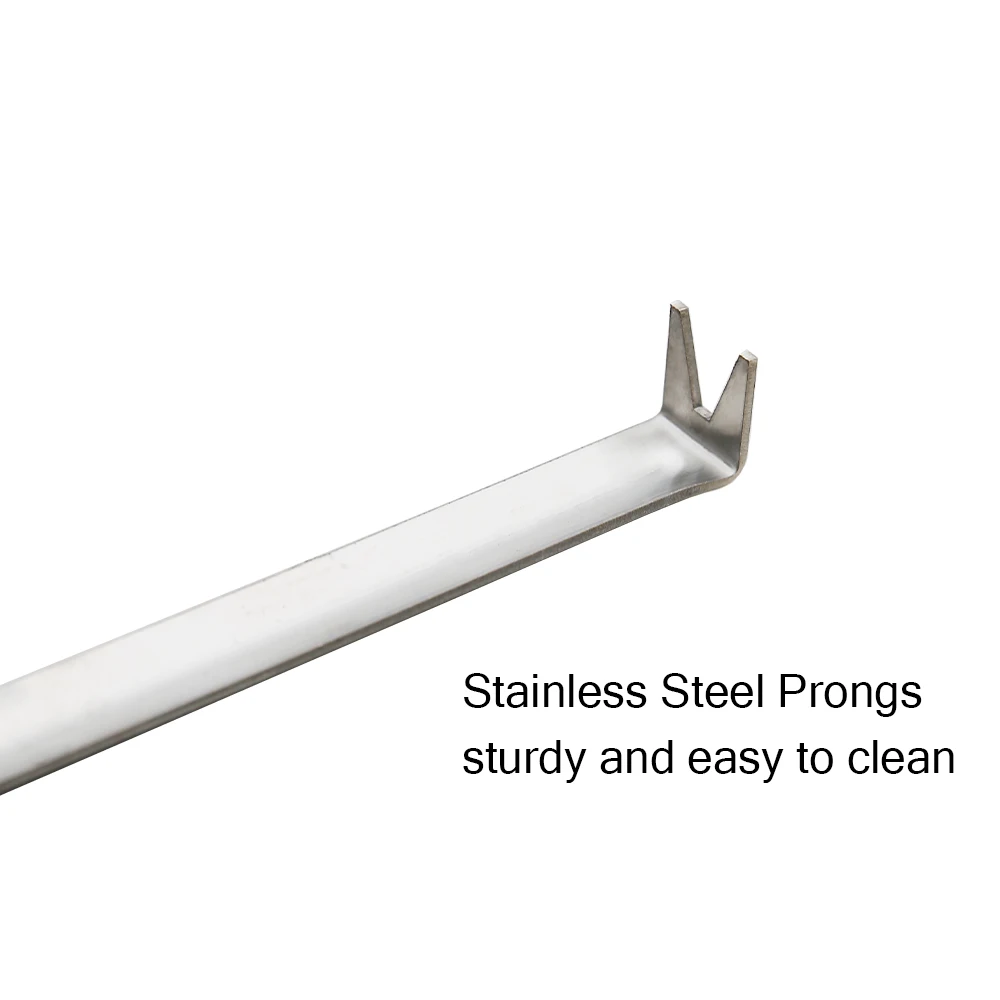 PizzAthome 19 inch Pizza Spinner with Stainless Steel Pizza Turner Outdoor Turning Fork Oven Accessories