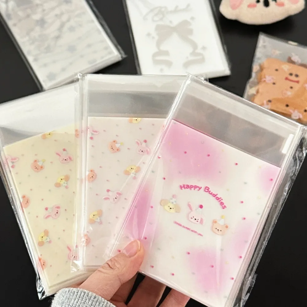 MINKYS Kawaii Ins 50pcs Kpop Sleeves 10CM * 8CM Toploader Photocards Storage Bag Stationery 4