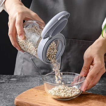 Kitchen Sealed Jar Food Grains Sealed Plastic Tank Fruit Tea Candy Fridge Storage Containers Household Kitchen Item Organizer 6