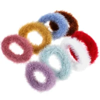 8 Pcs Plush Hair Tie Ties for Birthday Party Small Rubber Bands Toddler Girls Autumn Winter Practical Baby Delicate 1