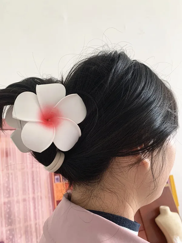 

10pcs Hairpin Barrettes Hair Accessories Cute Summer Gradient Flower Acrylic For Women clip Girls Sweet Ponytail Hair Claw 2024