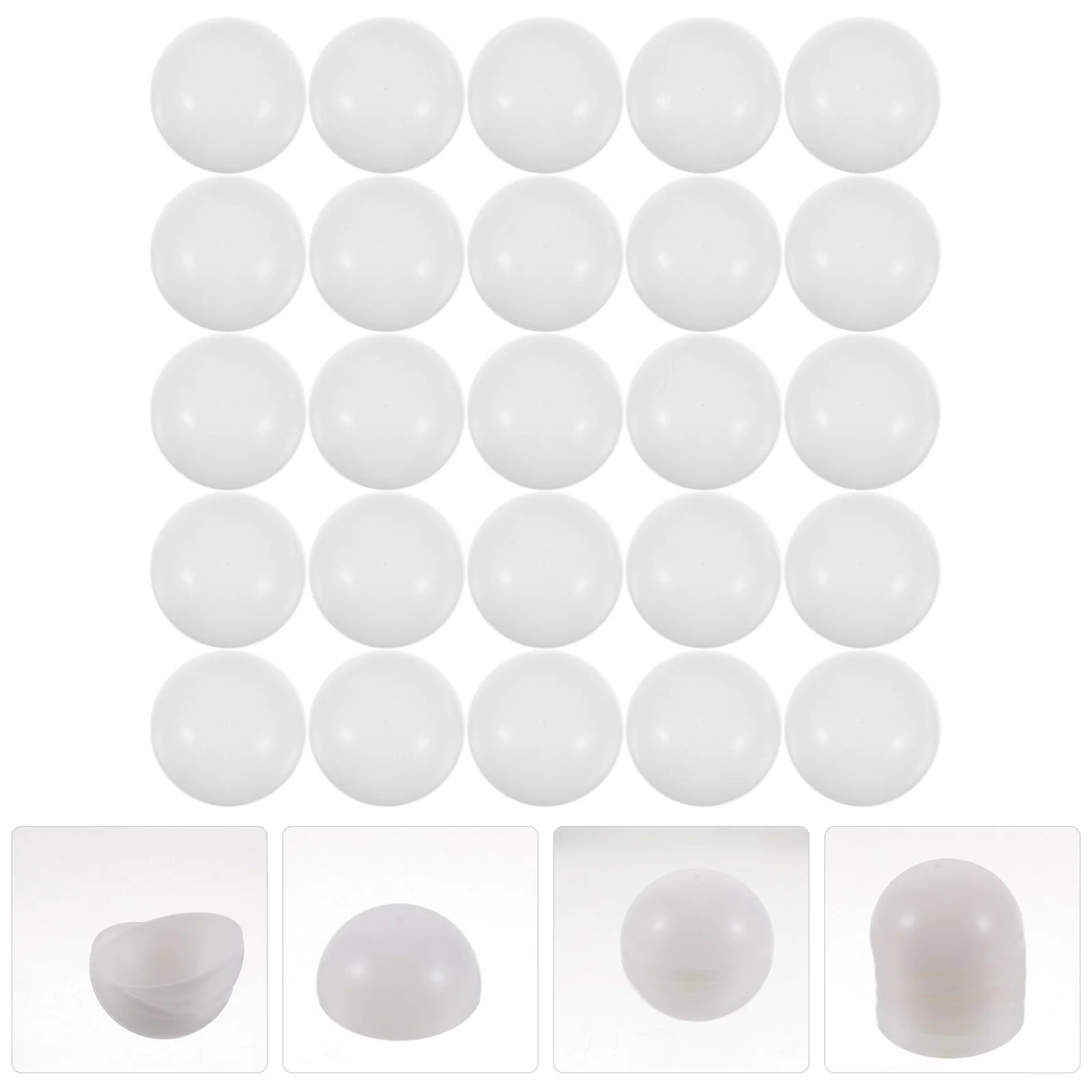 25Pcs White Openable Lottery Balls Raffle Balls Party Game Plastic Reusable Pvc Bingo Entertainment Prize
