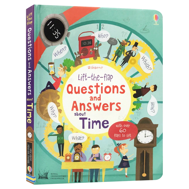 

Usborne Questions And Answers About Time, Children's books aged 3 4 5 6, English Popular science picture books, 9781409582168
