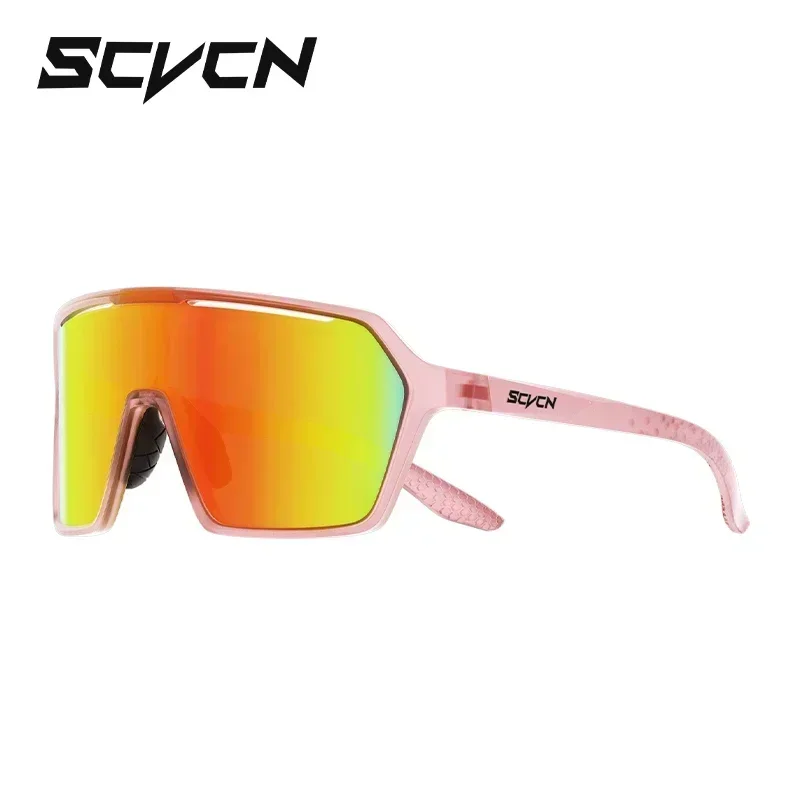 SCVCN Pink Hiking Eyewear Cycling Glasses Bike Sunglasses for Men Photochromic Women Mountain Bicycle Cycle Goggles UV400 MTB