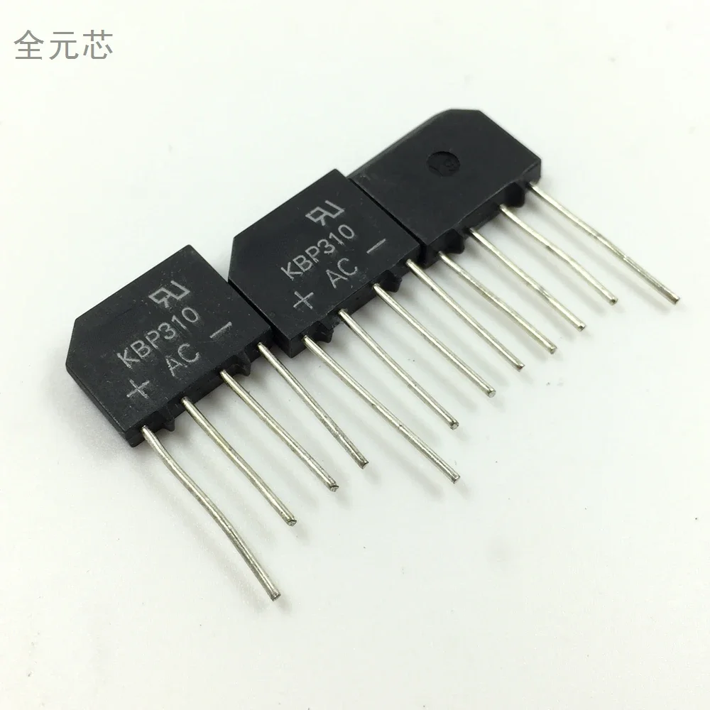 10PCS KBP310 flat bridge 1000V3A new original bridge stack rectifier stack silicon full direct shot