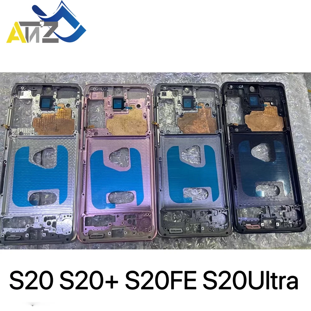 삼성 S20 ULTRA(5G)용 중간 프레임 부품 베젤 브래킷 S20/S20+/S20 울트라 미드플레이트 베젤 EU/US 베젤 사이드 버튼