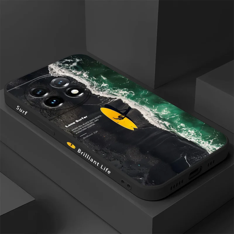Lonely Surfing Liquid Silicone Phone Case – Premium Protective Cover