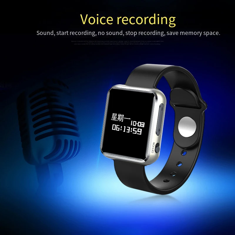 

S5 Sports Bracelet Recording Pen Mp3 Ai Intelligent High-definition Noise Reduction Encryption Voice-activated Recording Watch