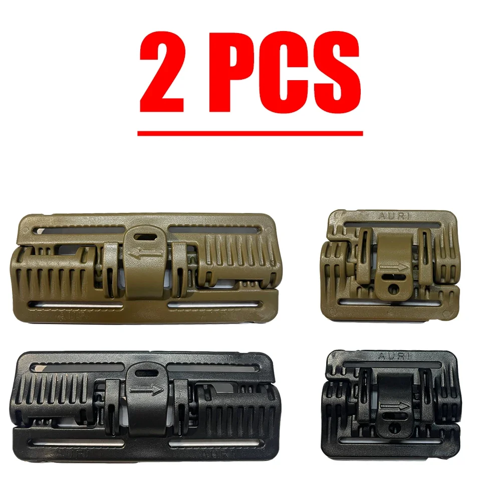 

2PCS Tactical Vest Quick Release Buckle Slider Molle Strip Module Strip Buckle Quick Disassembly Tactical Fixture Kit Hunting