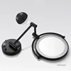 bathroom Makeup Mirrors Black/Brushed Gold Brass Wall Extending Folding Double Side LED Light Mirror Magnification Bath Mirror 5