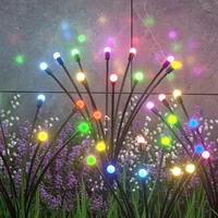 Outdoor Solar Pathway Light Waterproof 6/8/10 Heads Led Powered Swaying Firefly Lamp Star Burst Solar Firefly Garden Light 3