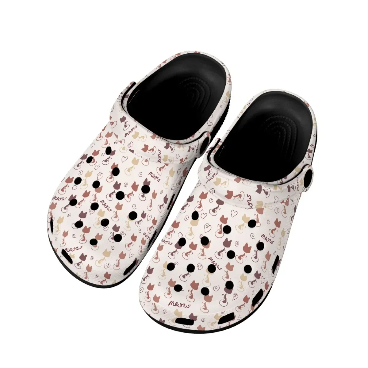 New Cartoon Cat Puzzle Summer Non-Slip Garden Shoes Women Hospital Work Medical Sandals Classic Nursing Slides Slippers