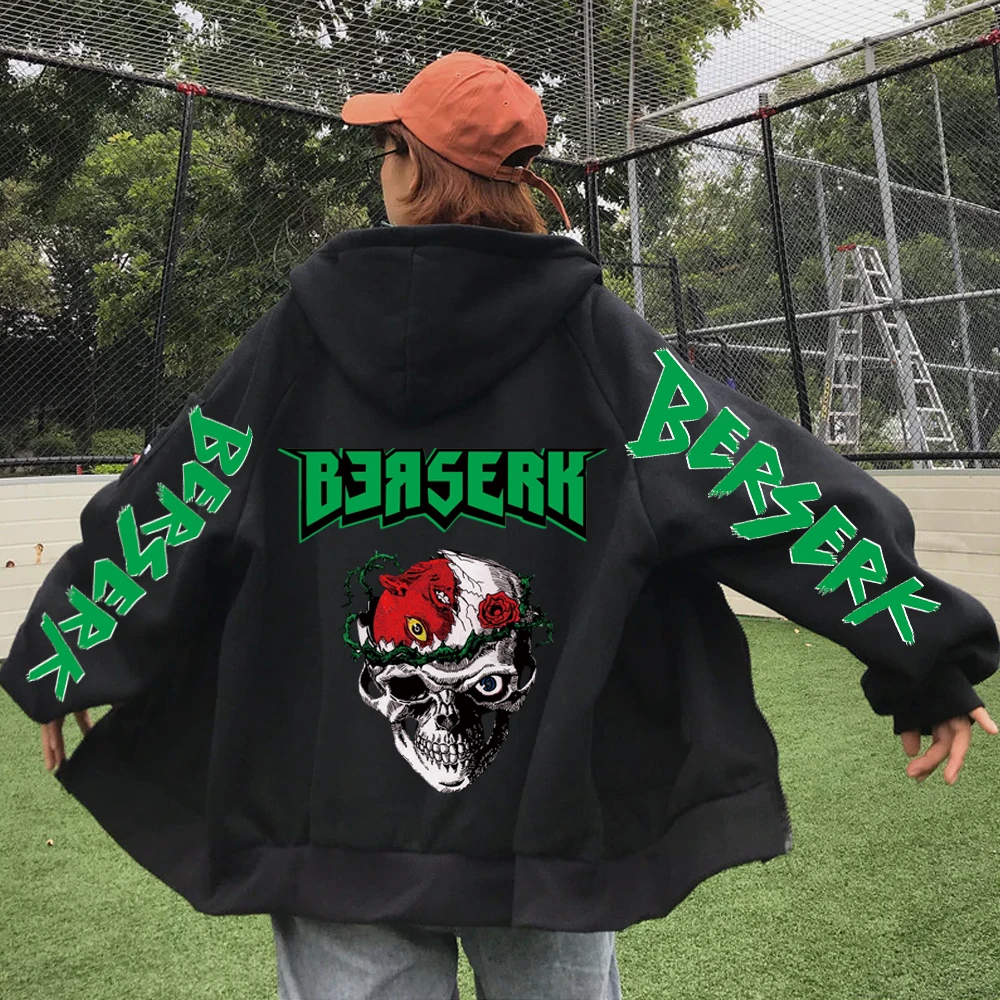 

Hoodie Manga Berserk Loog Sleeve Zipper Cota Hoodie Sweatshirt Unisex Sportswear Casual Clothes Hip Hop Gift Top
