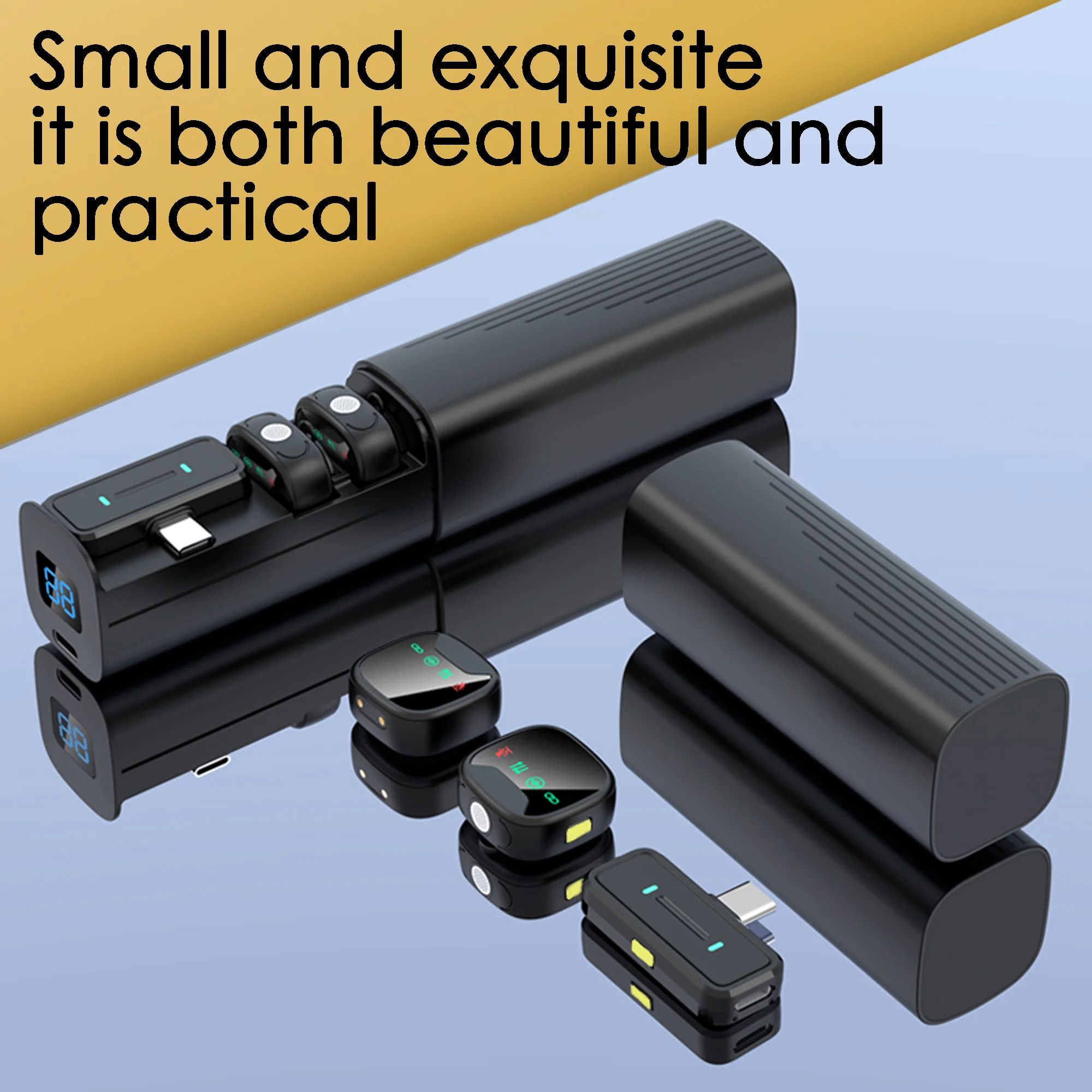 Mini Wireless Lavalier Microphone, With Charging Case, Long Battery Life, Latest Noise Reduction Technology