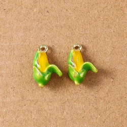 Alloy Fruit Charm Set: Apple, Banana, Grape & Strawberry Pendants for DIY Jewelry Accessories (Imitation Rhodium Plated)