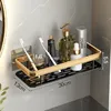 Luxury Bathroom Shelves Without Drilling Rustproof Aluminum Shower Wall Shelf Shampoo Towel Holder Bathroom Organizer Accessorie 2