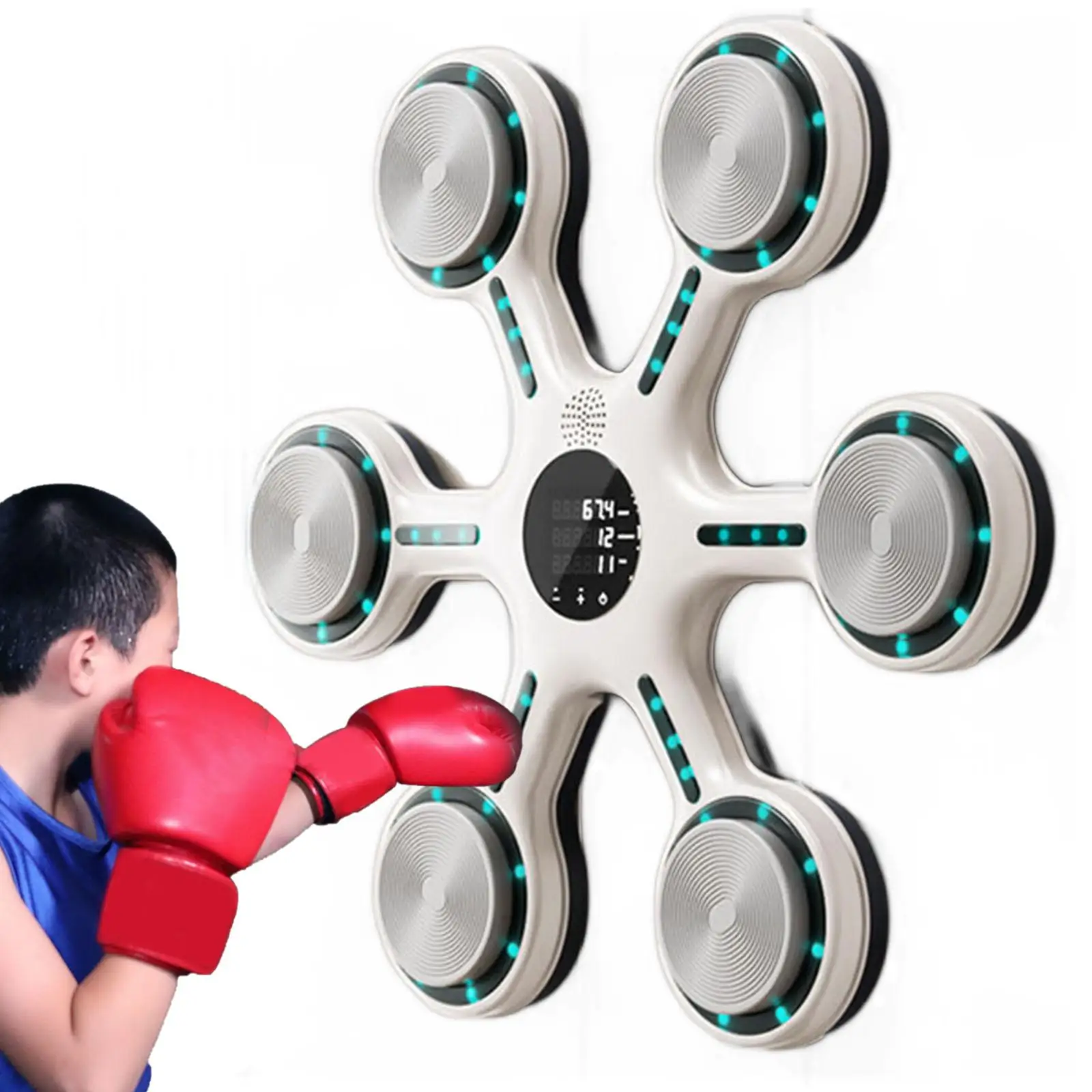 

Boxing Machine Music Boxing Wall Target Exercise RGB Lighted Reaction Training Target for Sanda Kickboxing Response Coordination
