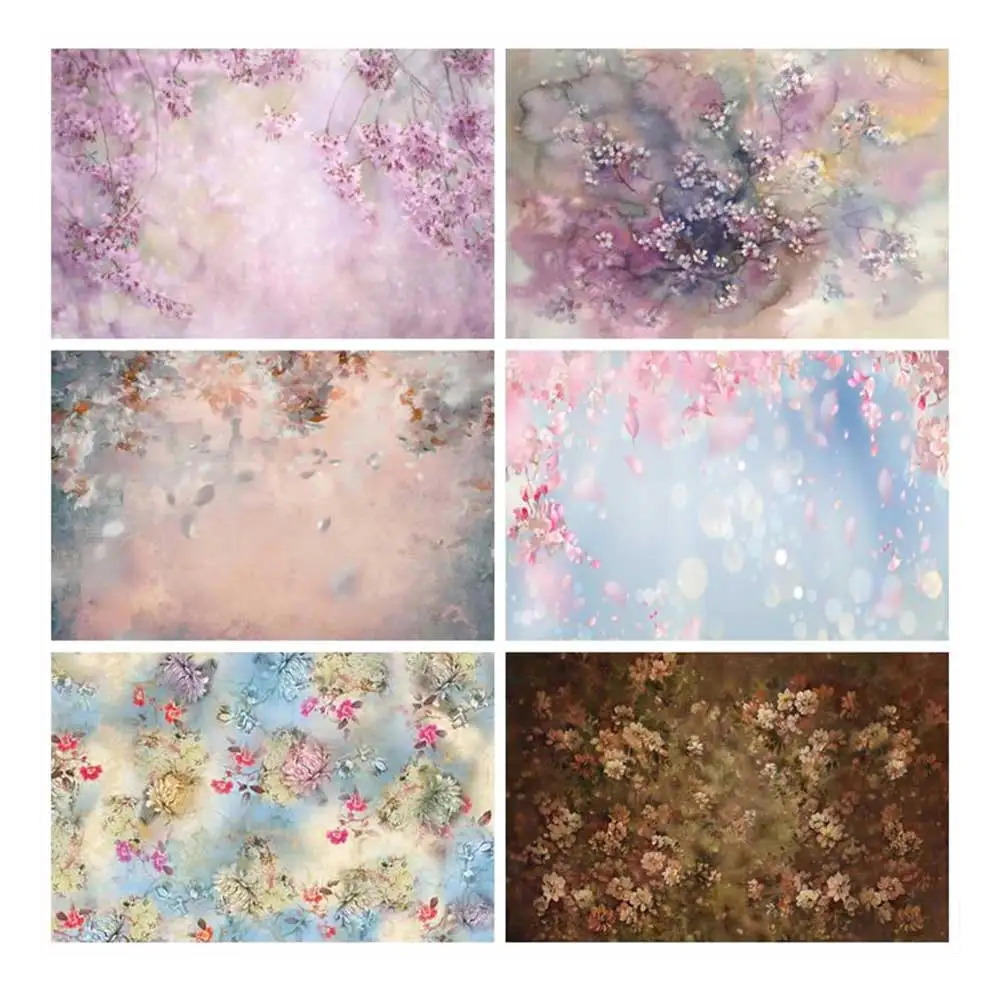 

Фоны для фотографирования новорожденных с рисунком цветов и боке