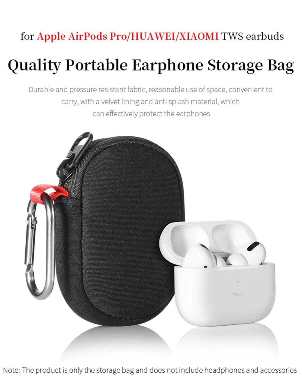 Portable Storage Bag for Sony WF-1000XM4 WF-1000XM5 TWS Earbuds Box XM4 XM5 Earphone Travel Carrying Case for /Airpods