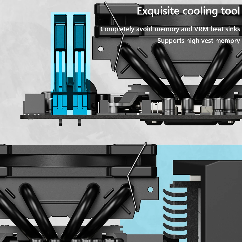 Id-cooling Is40x v3 Cpu Cooler Altura Super Slim Cpu Radiador Heatpipe Centímetros Ventilador de Refrigeração para Intel Lga1700 11200 15x Am5 Am4 - Imagem 3