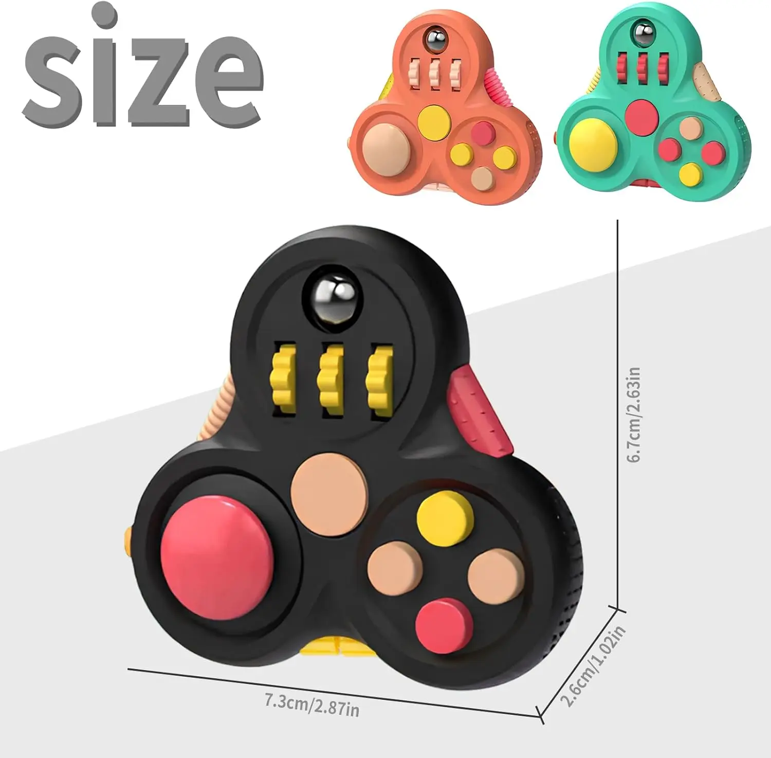 Cool Adults Fidget Pad Toy, Fidget Clicker Controller Desk Cube,Relief Stress ADHD,Sensory Gifts for Kids Teens Boys,Christmas 4