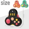 Cool Adults Fidget Pad Toy, Fidget Clicker Controller Desk Cube,Relief Stress ADHD,Sensory Gifts for Kids Teens Boys,Christmas 4