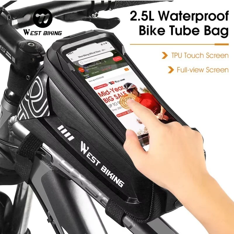 WEST BIKING Borsa Tubolare Per Smartphone: Impermeabile E Touch Screen Per Bici Da Corsa E MTB