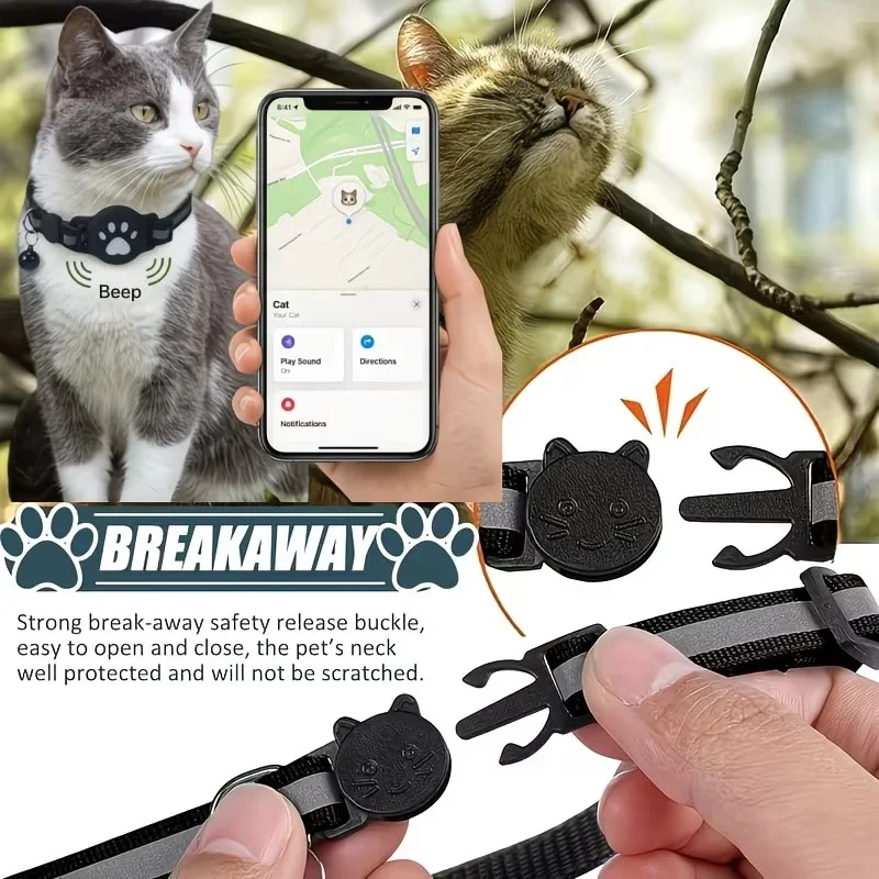 Pet（Cats and dogs）Locator Set GPS Tracker Collar Set, Pet Additions, Compatible with Apple Find My - 3