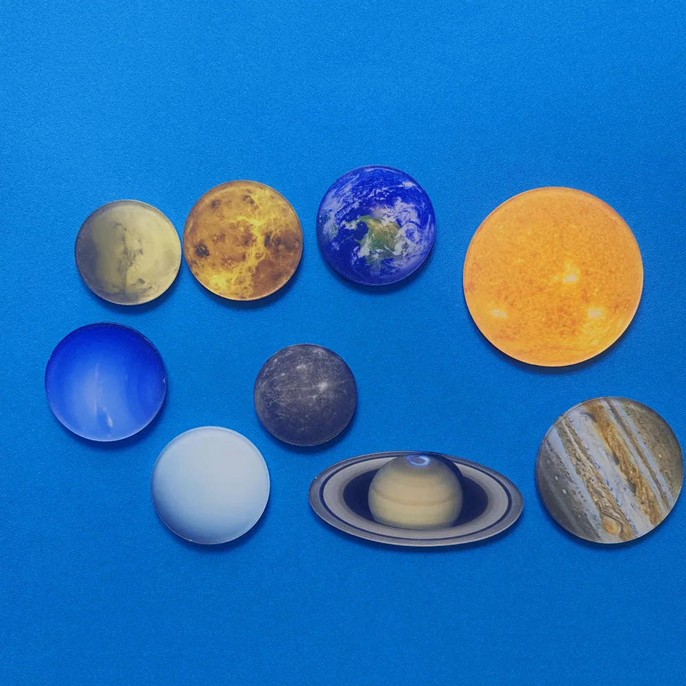 9pcs Creative Planets Universe Refrigerator Magnets Cute Astronomical Teaching Aids Magnets Fridge Photo Message Decorative 3