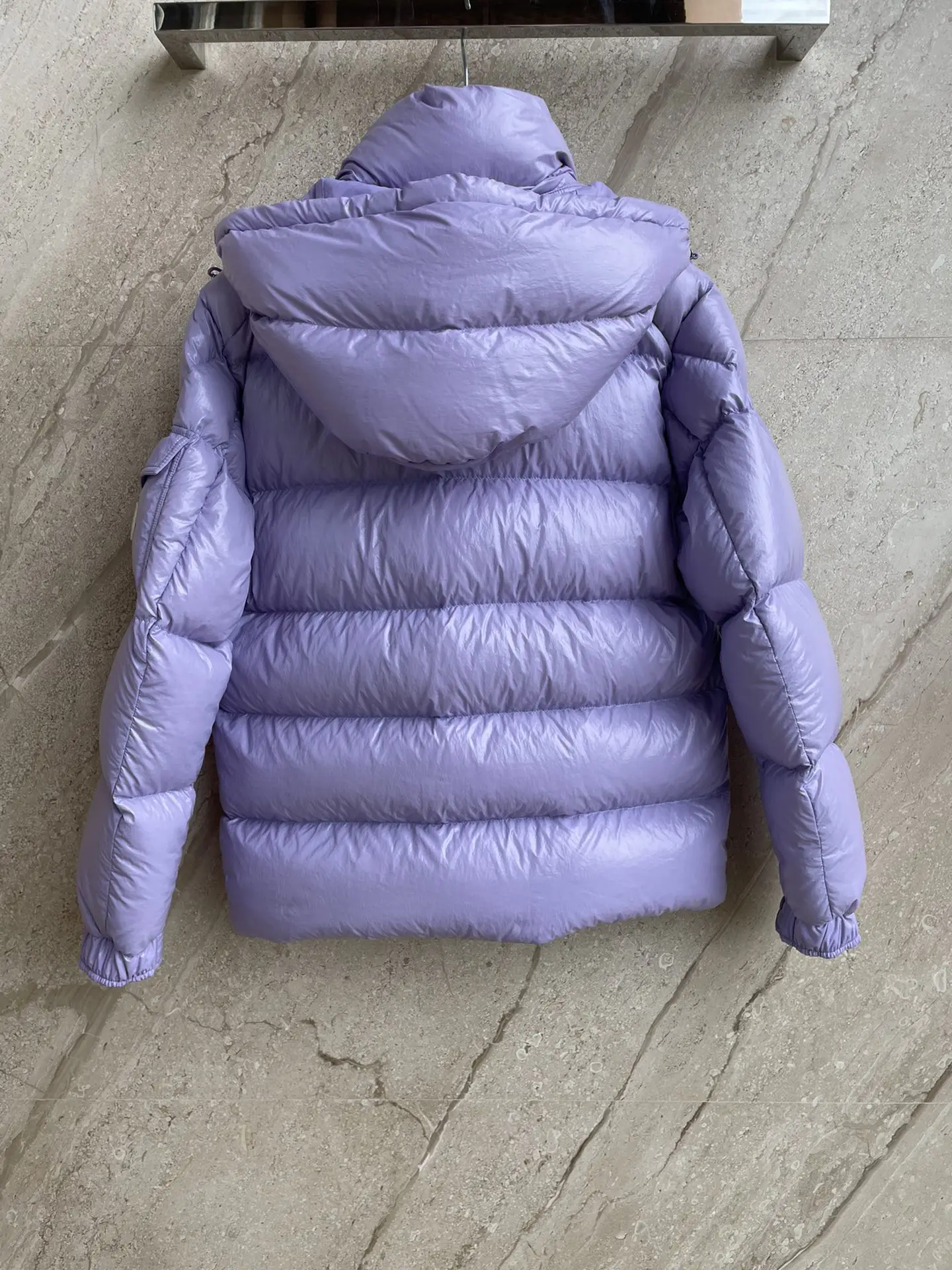 

2023 New Elegant Purple White Duck Down Women's Down Coat