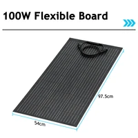 Panneau solaire flexible 100W/200W/300W/400W, étanche IP67, ultra-léger, kit de panneaux solaires hors réseau, chargeur solaire pour balcon, maison, camping-car, camping, alimentation énergétique extérieure 6