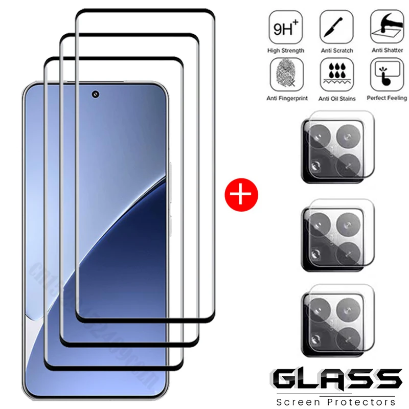 Premium Full Curved Tempered Glass Screen Protector with Camera Protection