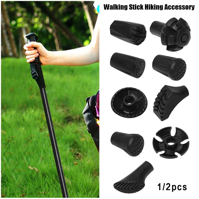 1PC Black Nordic Walking Poles Trek Pole Telescopic Alpenstock Crutch Walking Stick Hiking Accessories Outdoor Tool