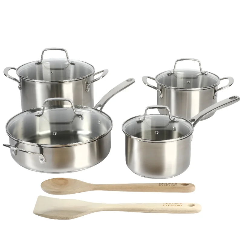 Martha Stewart Everyday Silverberry 8-Quart Matte Silver Stainless