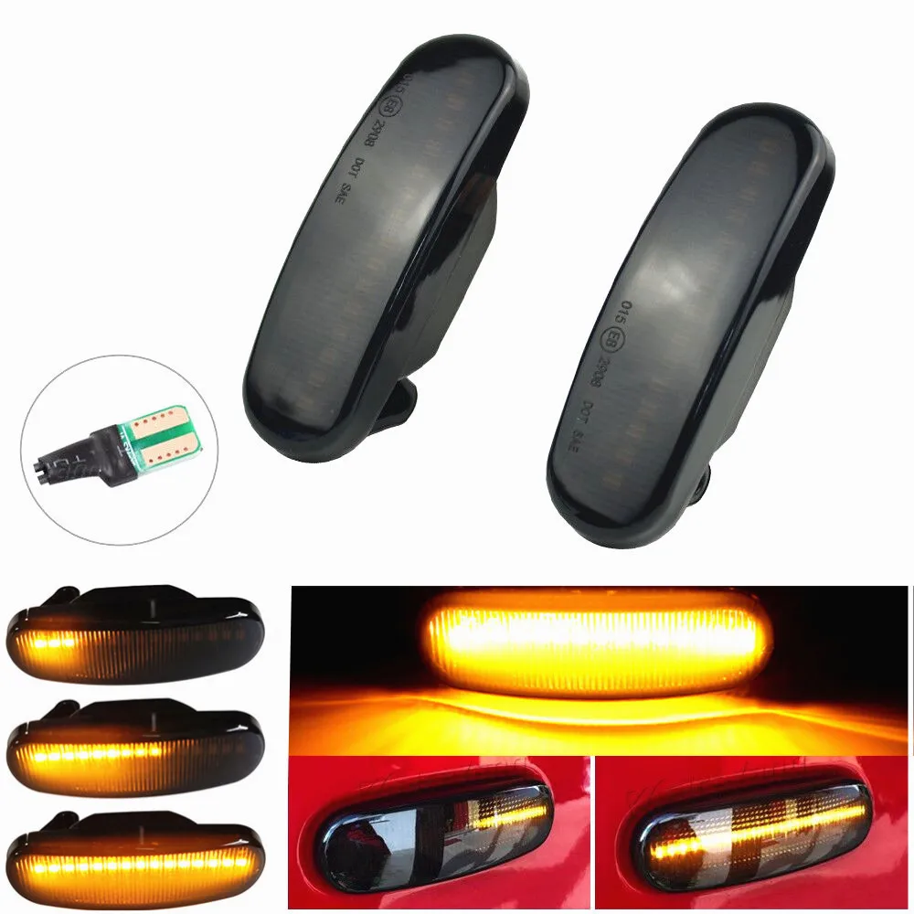 

LED Turn Signal Repeater Lamp Dynamic Side Marker Light For Fiat Doblo Panda Idea Stilo Fiorino Multipla Punto Qubo Linea Musa