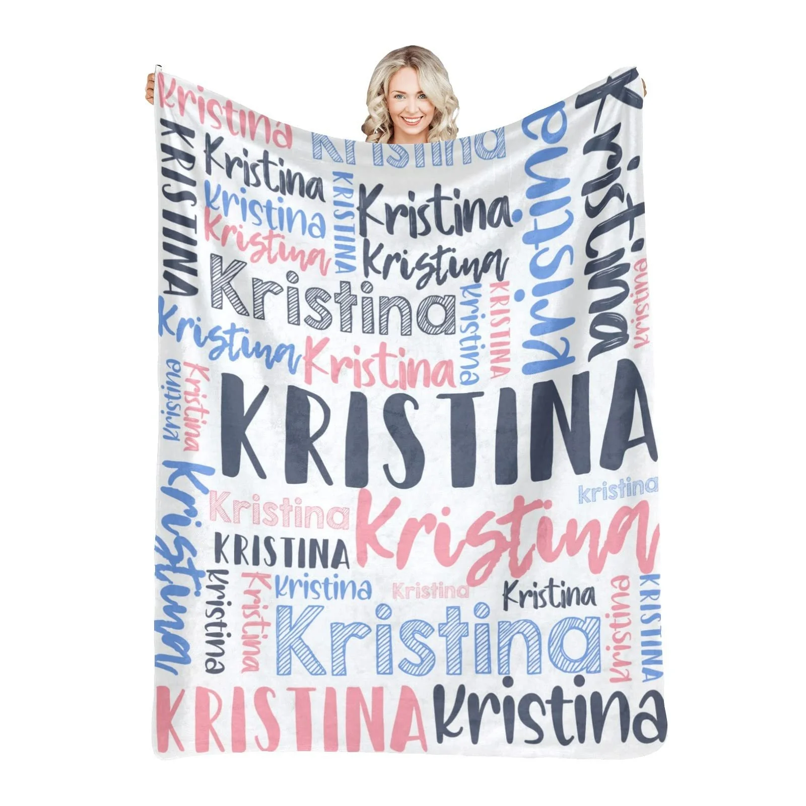 Personalized Flannel Baby Blanket - 30 Color Options, Custom Name, Monochrome Fleece Gift