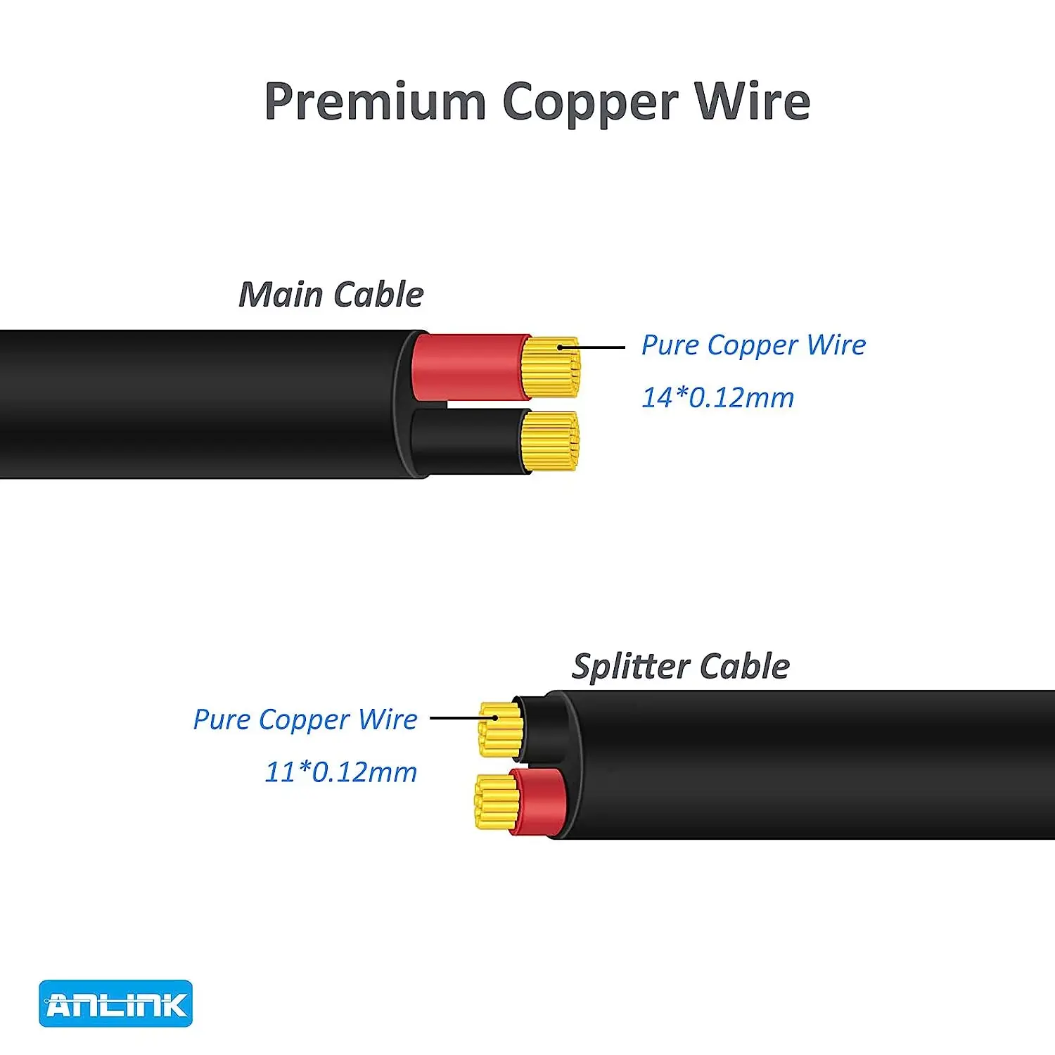 DC Power Splitter Cable Connector Female to Male Adapter 2/3/4/5/6/8 Way 5.5 x 2.1mm 40cm Long For CCTV Camera LED Light Strip