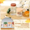 4Pcs Overnight Oats Container 500ml Milk Fruit Salad Food Storage Glass Jars Portable Cereal Breakfast Cups for Yogurt Pudding 2