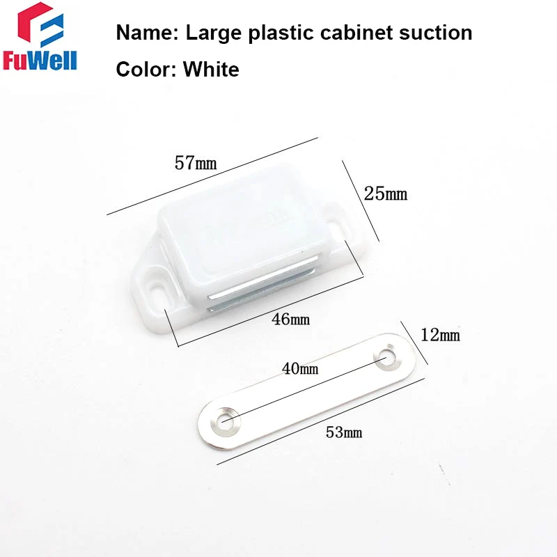 Description Picture 2 of itemFuWell 5 Pcs Medium and Large Plastic Cabinet Suction  Magnetic Door Stopper For Closet Cupboard Furniture Hardware