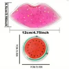 2 Pcs Glitter Sequin Gel Eye Mask and 1lips Ice Pack - Reusable Dual Temperature Eye Patches, Hot & Cold 2